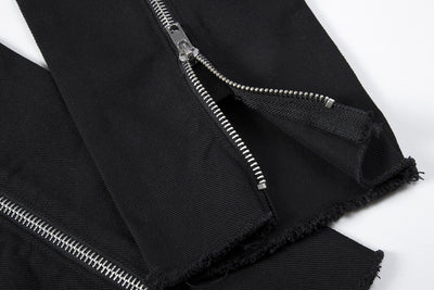 Jeans Negros Rotos con Cierre en la Espalda - Image 3