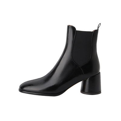 Botas Tobilleras de Tacón Alto Grueso Estilo Británico para Pareja - Image 5