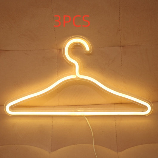 Perchero LED Neón con Luz USB - Soporte para Ropa Iluminado - Image 8