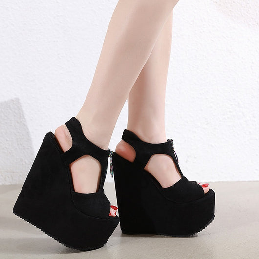 Sandalias Cuña Plataforma con Cierre de Cremallera para Mujer - Image 13