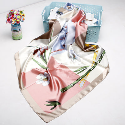 Pañuelo de Seda 90cm Estampado Anacardo - Image 52