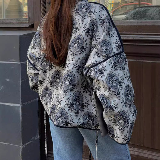 Chaqueta Estampada con Cordones para Mujer - Image 4