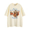 Camiseta Estampada Retro Multitud Bailando para Hombre