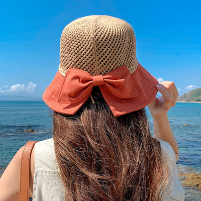 Gorro de Sol para Mujer con Malla Transpirable y Moño