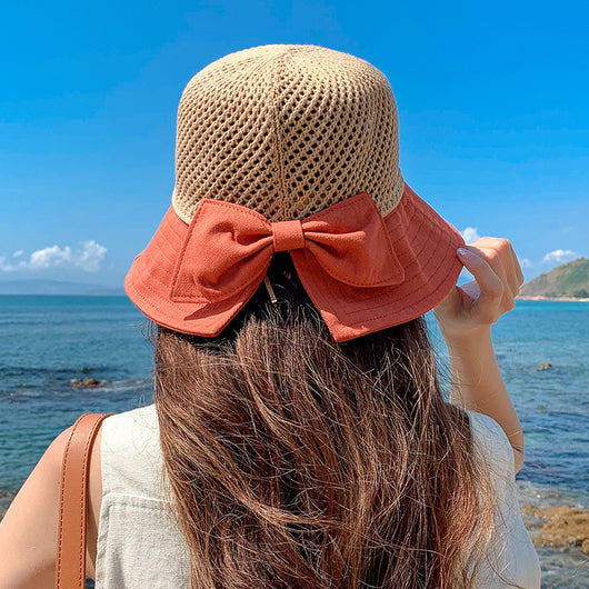 Gorro de Sol para Mujer con Malla Transpirable y Moño