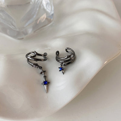 Aro de Oreja Zirconia Estrella - Aretes sin Perforación con Estilo Personalizado - Image 4