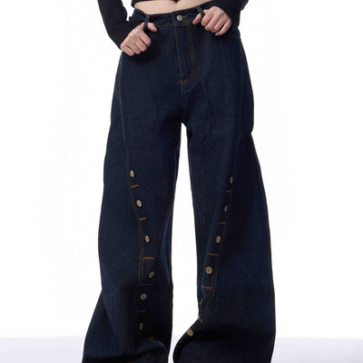 Pantalón Denim con Ojales Reforzados Multi-fila