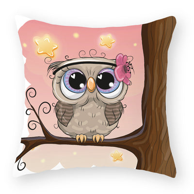 Funda de Almohada Suave con Diseño de Búho Melocotón - Image 17