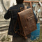 Mochila de Cuero Casual Estilo Británico para Hombre