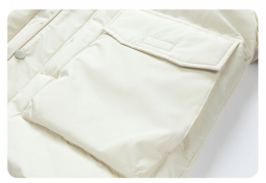 Abrigo de Plumón de Pato Blanco Unisex - Chaqueta Térmica Oversized - Image 10