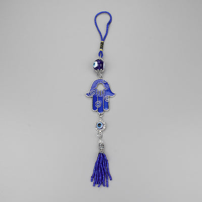 Llavero Colgante Ojo de Dios Azul con Borla - Image 10