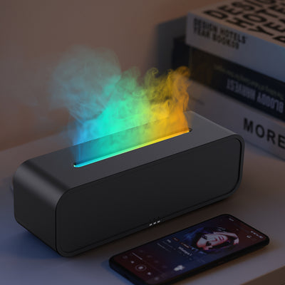 Difusor de Aroma con Efecto Llama Dinámico, Control Remoto y Luces Sincronizadas con Música - Image 3