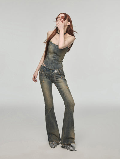 Jeans Rectos Desgastados Estilo Vintage - Image 9