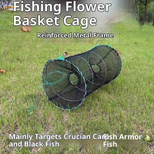 Canasta Plegable para Pesca de Primavera con Jaula Tortuga