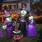 Decoración Inflable Luminosa de Bruja de Halloween