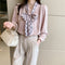 Blusa Profesional Mujer Otoño Manga Larga con Volantes y Lazo