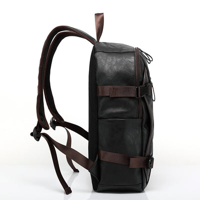 Mochila Escolar Hombre Estilo Coreano Cuero Premium - Bolsa Casual Moderna - Image 7