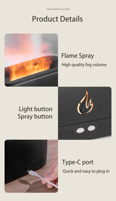 Difusor de Aroma con Efecto Llama - Humidificador Silencioso para el Hogar - Image 23