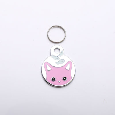 Collar Decorativo para Mascota con Diseño Gato y Pez - Colgante Adorable