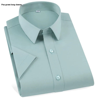 Camisa Elástica de Talla Grande para Hombre de Manga Larga - Image 15