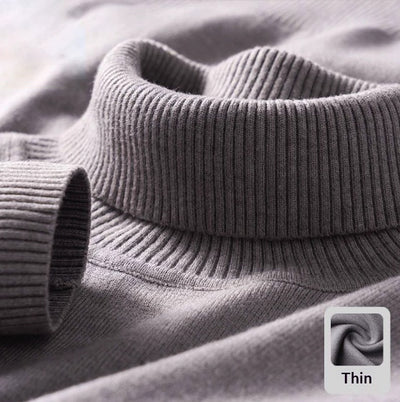 Suéter Tejido para Hombre Cuello Alto Cálido y Suave - Image 5