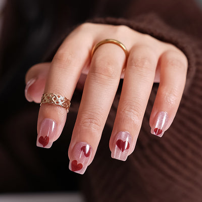 Uñas Postizas Francesas Mariposa Púrpura con Borde Negro - Stickers de Uñas Premium - Image 5
