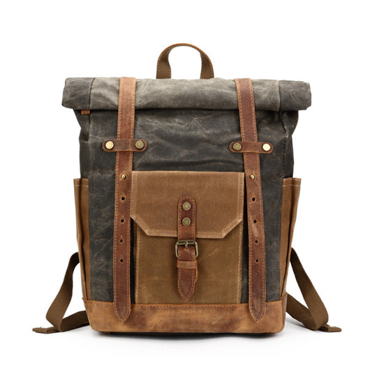 Bolsa Vintage de Cuero y Lona para Laptop - Estilo Profesional - Image 2