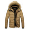 Jaqueta de Inverno Masculina com Capuz e Forro Polar