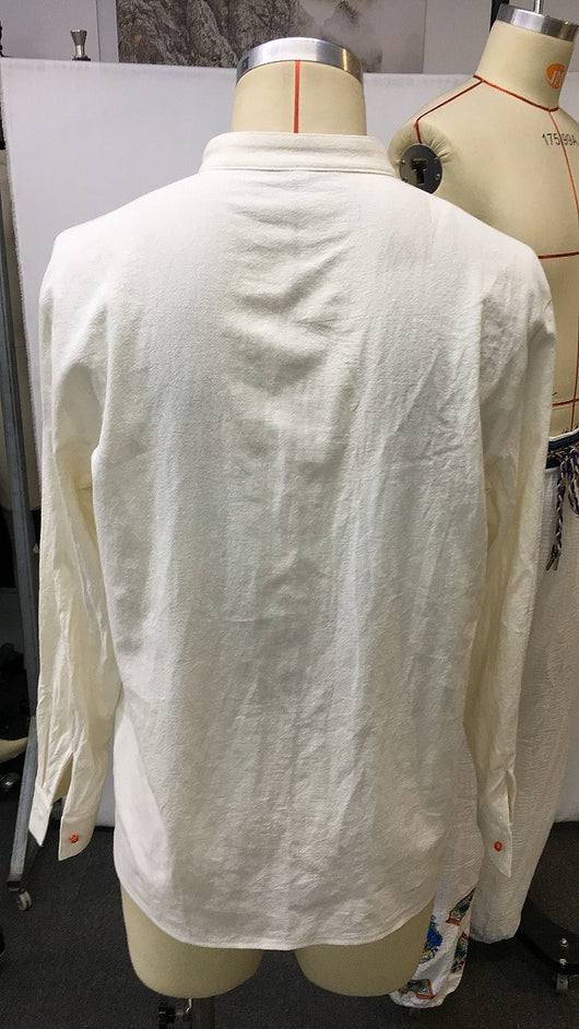Camisa Casual Retro Hombre Cuello Abierto con Bordados - Image 9