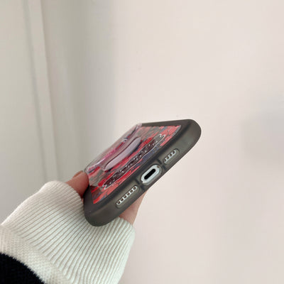 Funda para Teléfono con Diseño Floral Creativo Negro y Rojo - Image 7