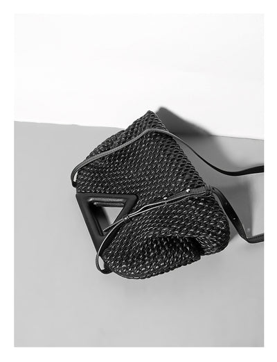 Bolso Nube Triangular de Cuero Vacuno Texturizado - Image 13