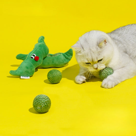 Juguetes Interactivos para Gatos - Pelotas de Sisal y Bastón Teaser