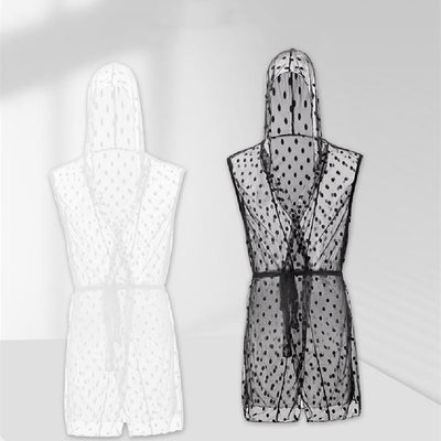 Bata de Dormir Transparente con Encaje para Hombre - Image 2