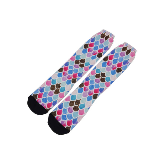 Calcetines Personalizados con Patrón de Escamas de Pez - Image 13