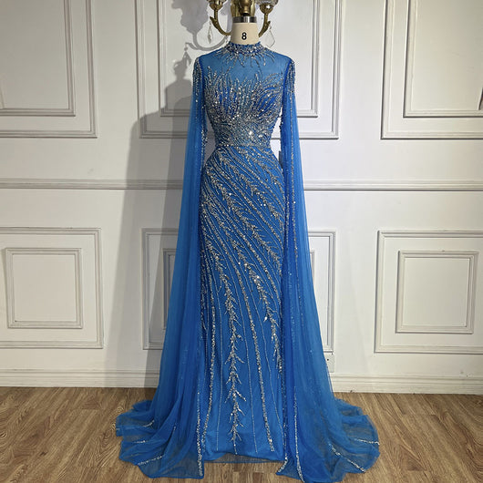 Vestido de Gala Elegante con Mangas Volantes y Falda Sirena - Image 10