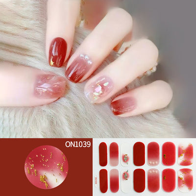 Stickers de Uñas Mariposa Floral con Efecto Láser Bronceado - Image 4