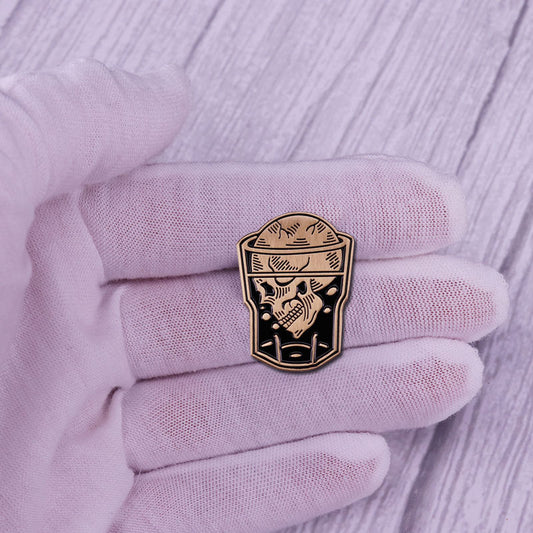 Broche Calavera Whiskey para Cócteles
