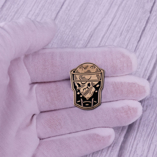 Broche Calavera Whiskey para Cócteles