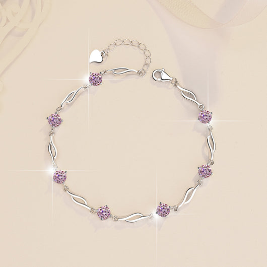 Pulsera de Plata Esterlina con Moissanita Multicolor S925 - Image 13