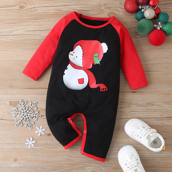 Body Bebé Algodón Manga Larga con Diseño Navideño Patchwork