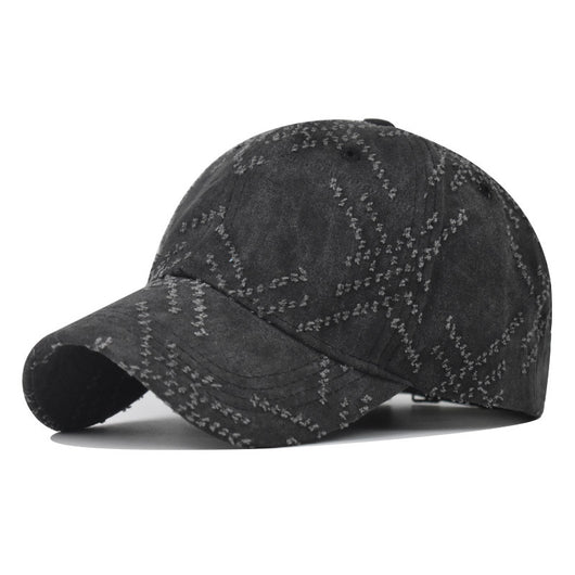Gorra de Béisbol de Algodón Denim Lavado con Detalles Perforados - Image 9
