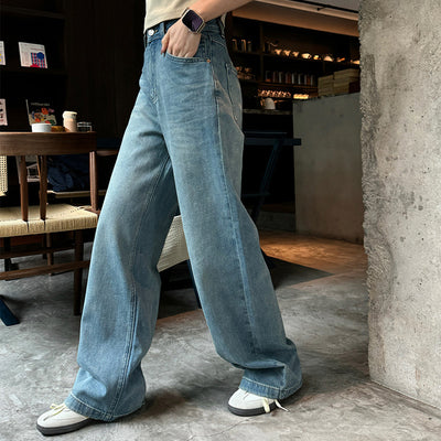 Pantalón Denim Cintura Alta Ancho y Suelto - Image 4