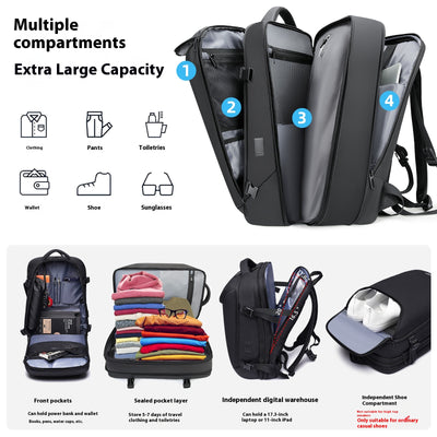 Mochila Multifuncional con Compresión al Vacío para Hombre - Image 3