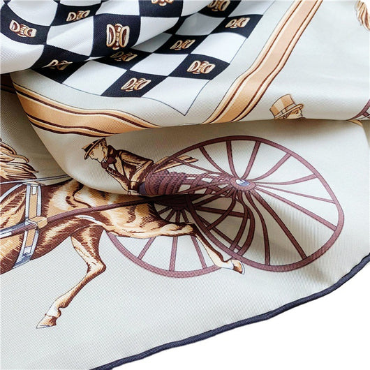 Pañuelo Cuadrado Grande de Seda Twill Carruaje - Elegancia y Sofisticación - Image 16