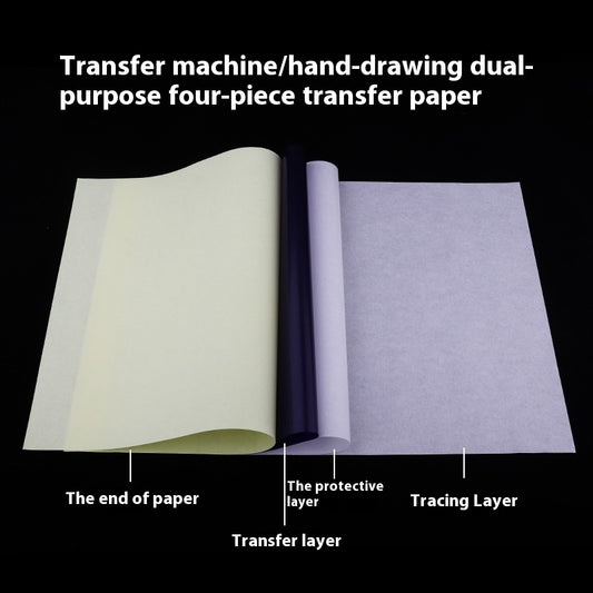 Papel de Transferencia Tatuaje A4 Cuádruple Copia - Dibujo a Mano con Gel Transferidor - Image 2