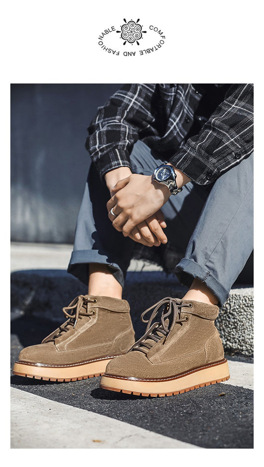 Botas Plataforma de Cuero Genuino Estilo Retro Británico - Image 24