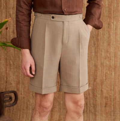 Shorts de Lino Mezclado Cintura Alta - Image 16