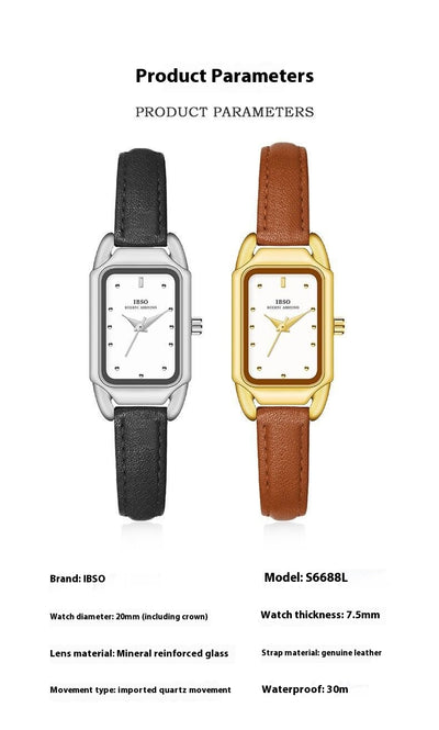 Reloj de Pulsera Cuadrado Retro Minimalista para Mujer - Image 8