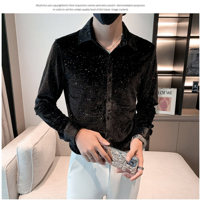 Camisa de Negocios Casual para Hombre con Detalles Brillantes - Image 20