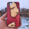 Funda de Teléfono en Madera y Resina Epoxi con Diseño de Moda